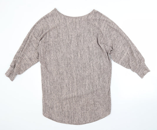 Apricot Womens Pink Scoop Neck Polyester Pullover Jumper Size 10