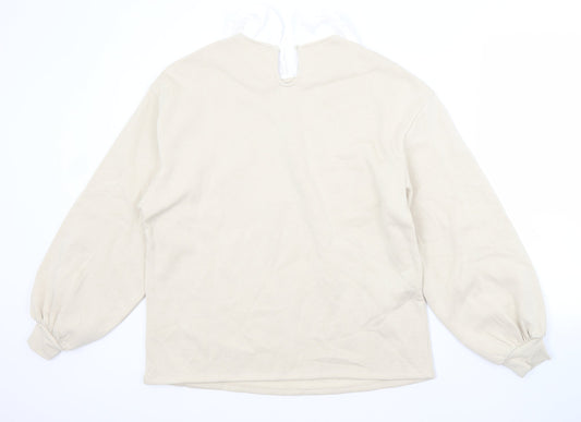Womens UK Size M H&M Beige Pullover Jumper
