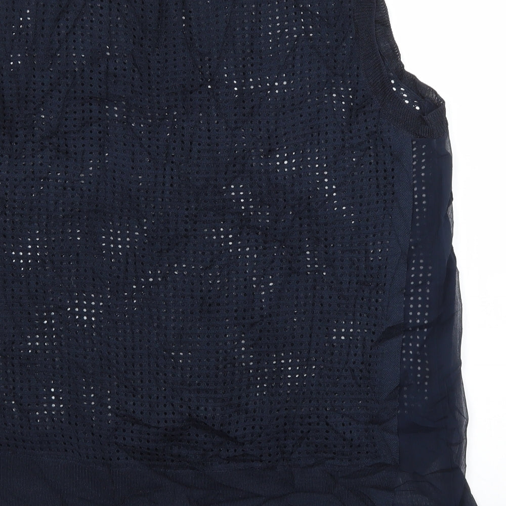 Womens UK Size 14 NEXT Blue Basic Blouse