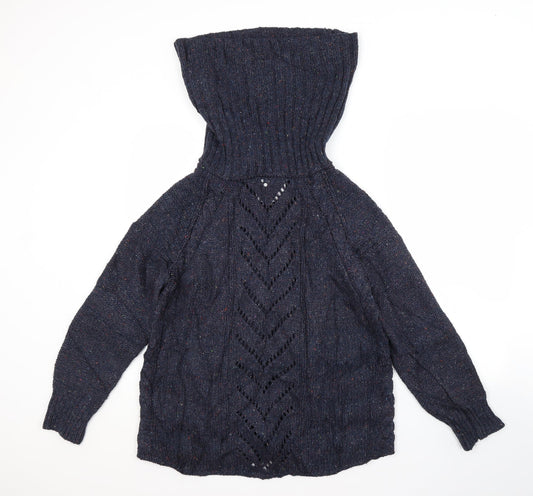 Womens UK Size M Preworn Blue Pullover Jumper