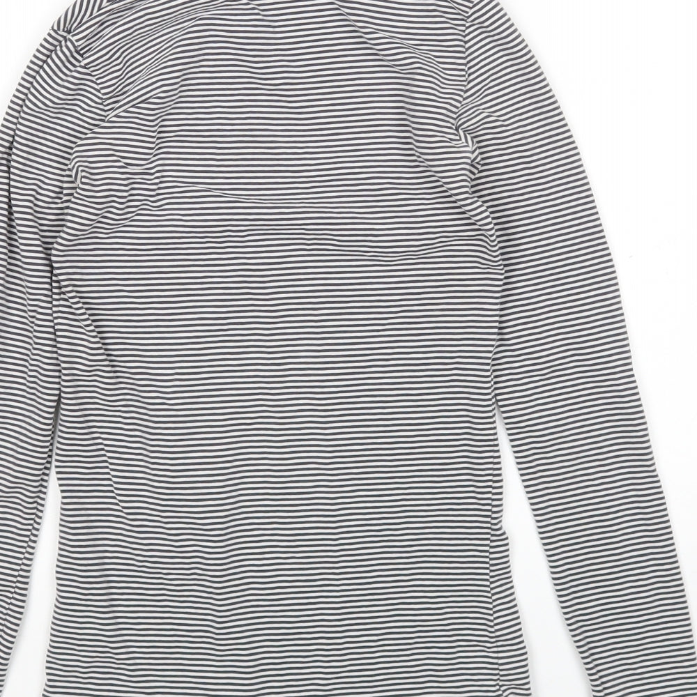 Primark Womens Multicoloured Striped Basic T-Shirt Size 2XS Round Neck