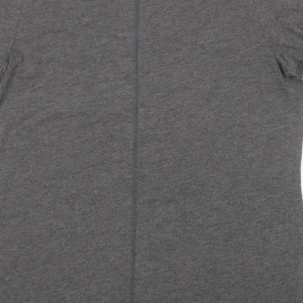 Papaya Womens Grey Viscose Basic T-Shirt Size M V-Neck