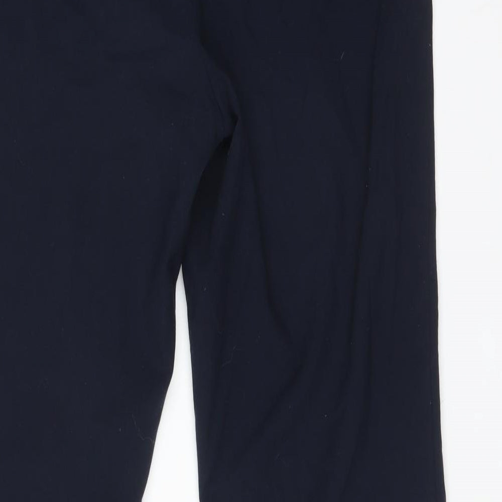 Womens UK Size 10 M&S Regular Fit Dress Pants Blue Trousers