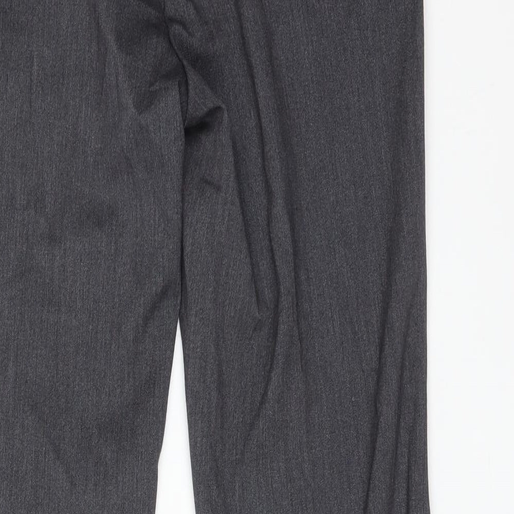 TU Womens Grey Polyester Dress Pants Trousers Size 10 L29 in Regular