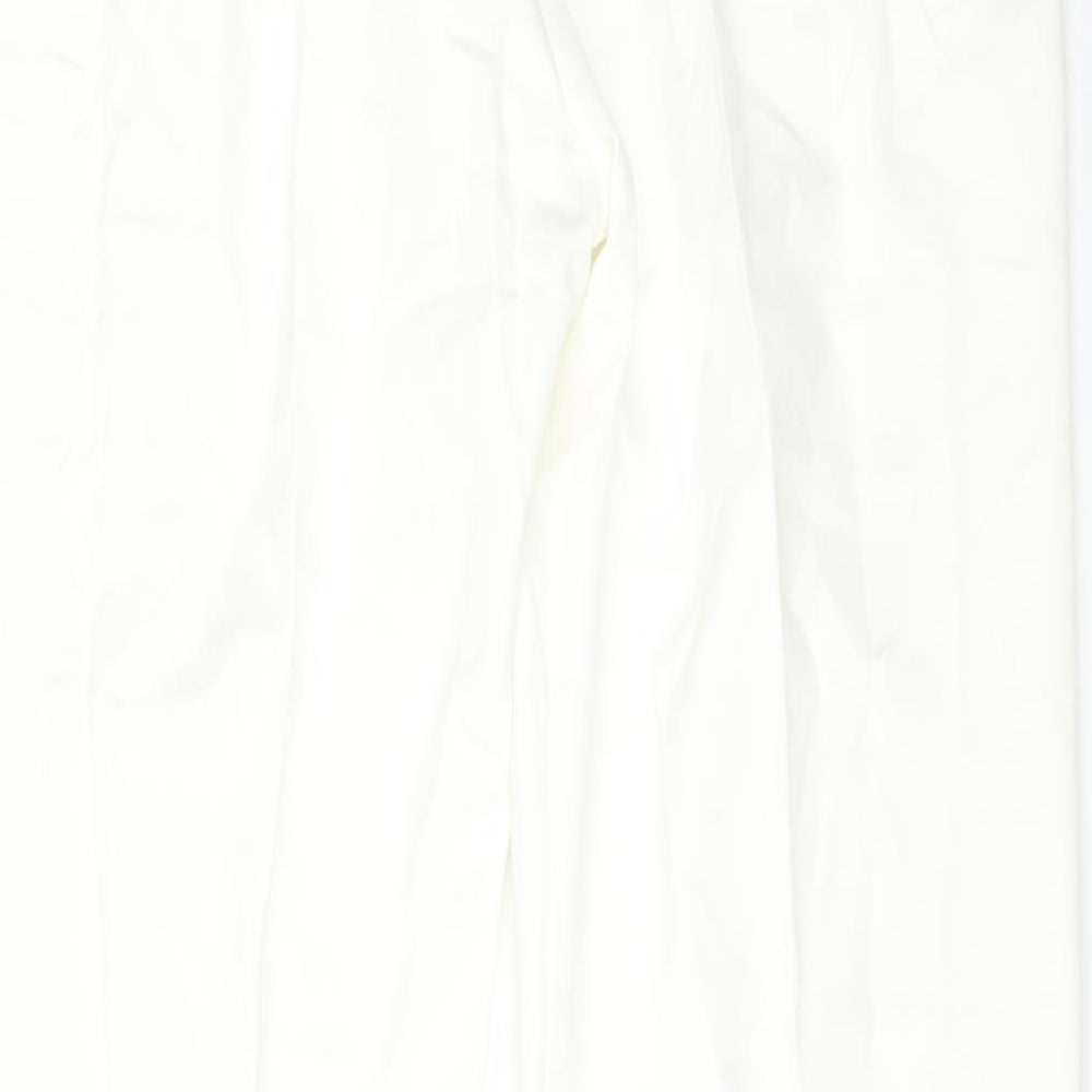 SLACKS Womens White Dress Pants Trousers Size 32 L31 in Regular