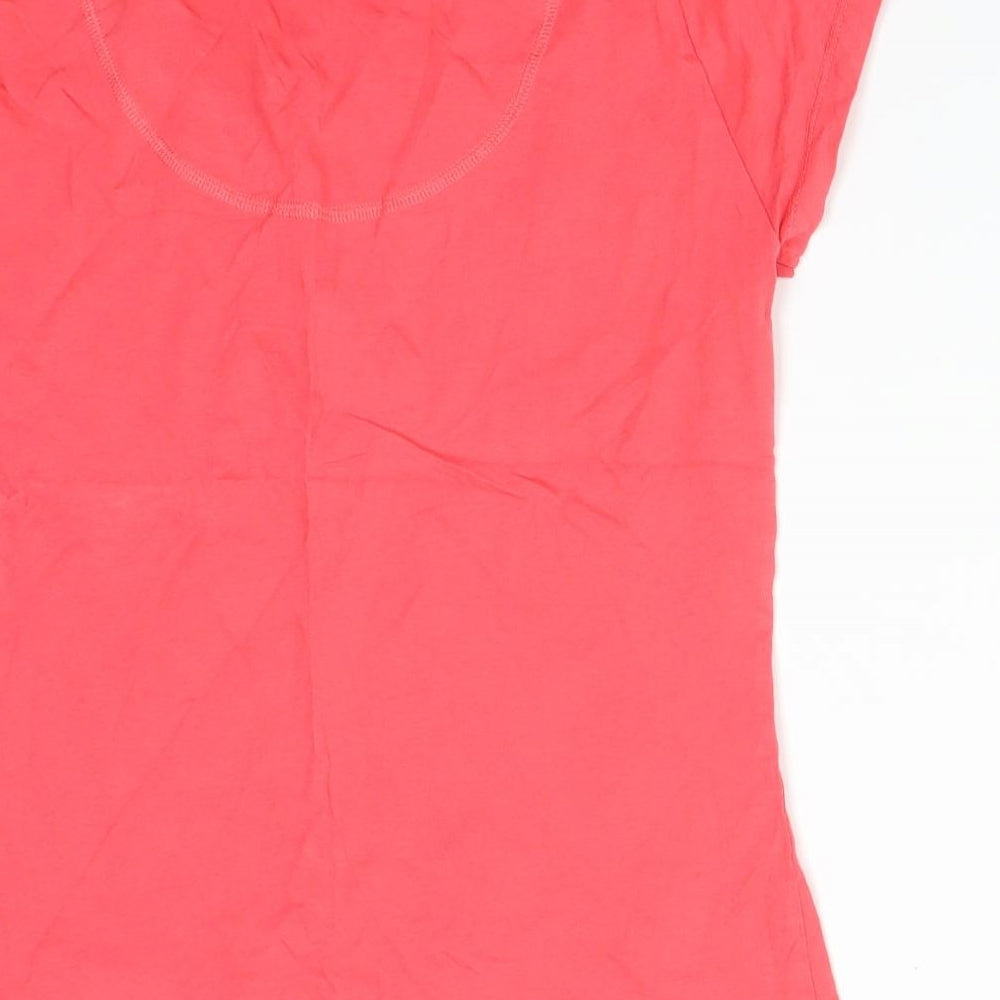 Womens UK Size 10 M&S Pink Basic T-Shirt