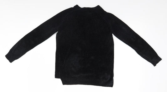 F&F Womens Black Round Neck Polyester Pullover Jumper Size 6