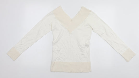 Womens UK Size 8 New Look White Pullover Jumper