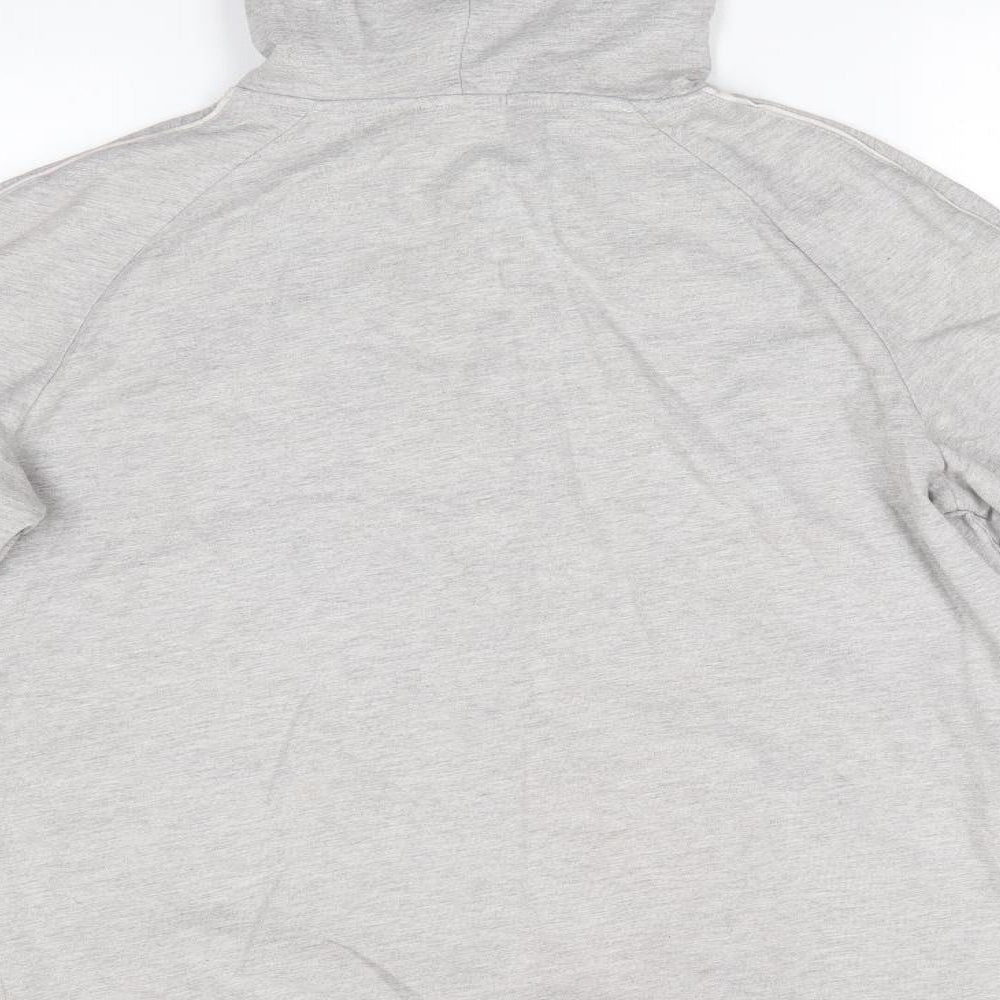 Avenue Mens Grey Cotton Full Zip Hoodie Size S