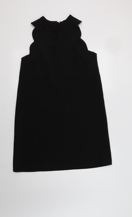 Dorothy Perkins Womens Black Polyester Shift Size 12 Round Neck
