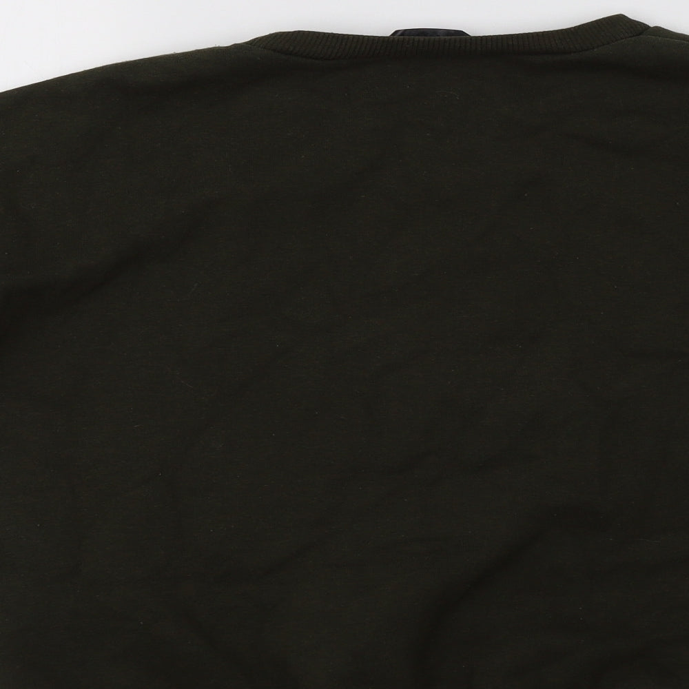 Goldigga Womens Green Cotton Pullover Sweatshirt Size 10