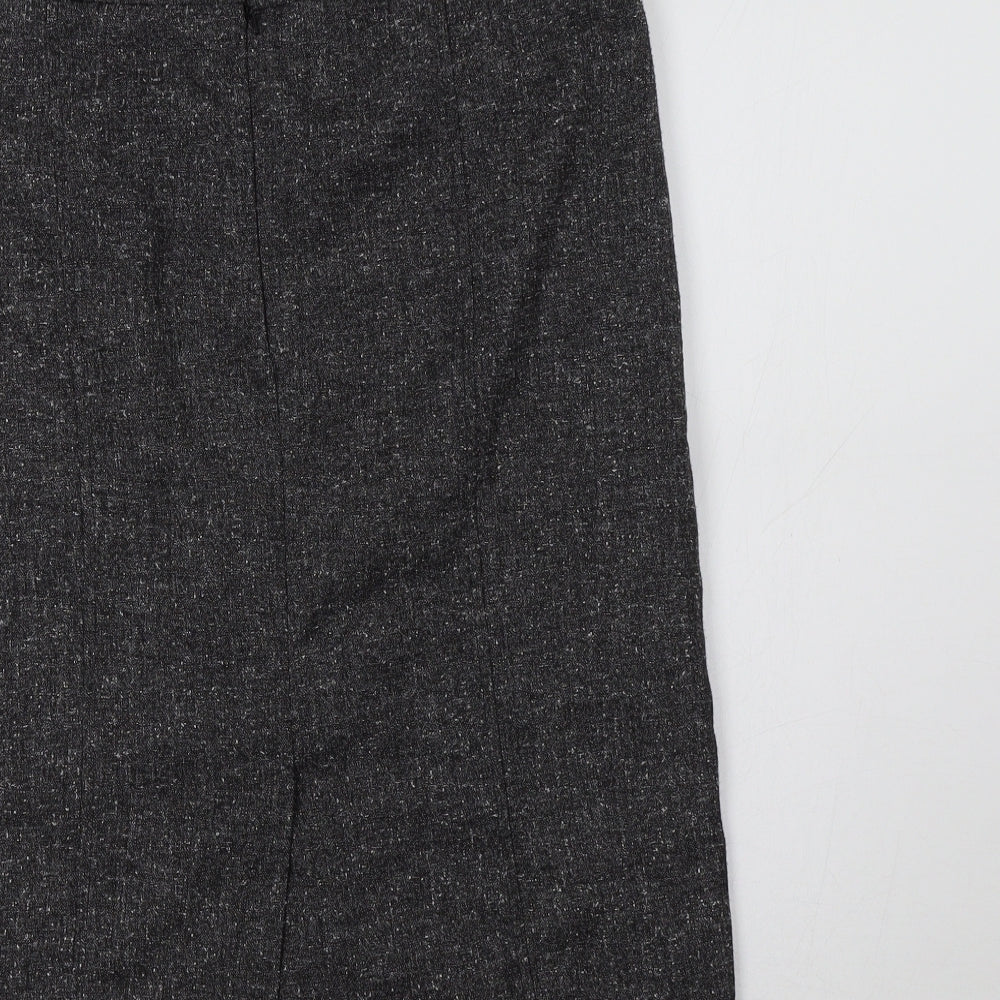 Brand and care label for BHS women’s grey polyester straight & pencil skirt, size UK 12