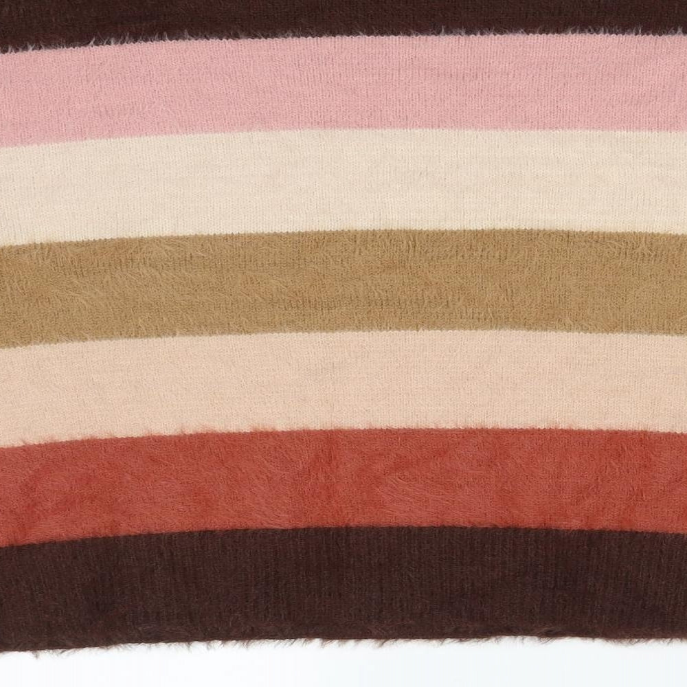 New Look Womens Multicoloured Striped Polyamide Pullover Sweatshirt Size L