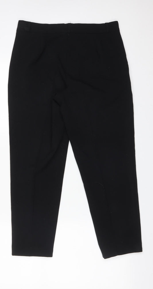 Womens UK Size 10 M&S Regular Fit Dress Pants Black Trousers
