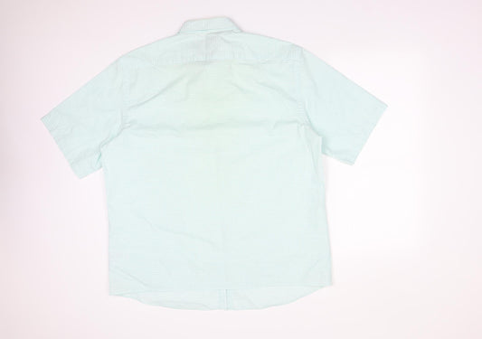 TAYLOR&WRIGHT Mens Multicoloured Check Cotton Button-Up Size 17 Collared