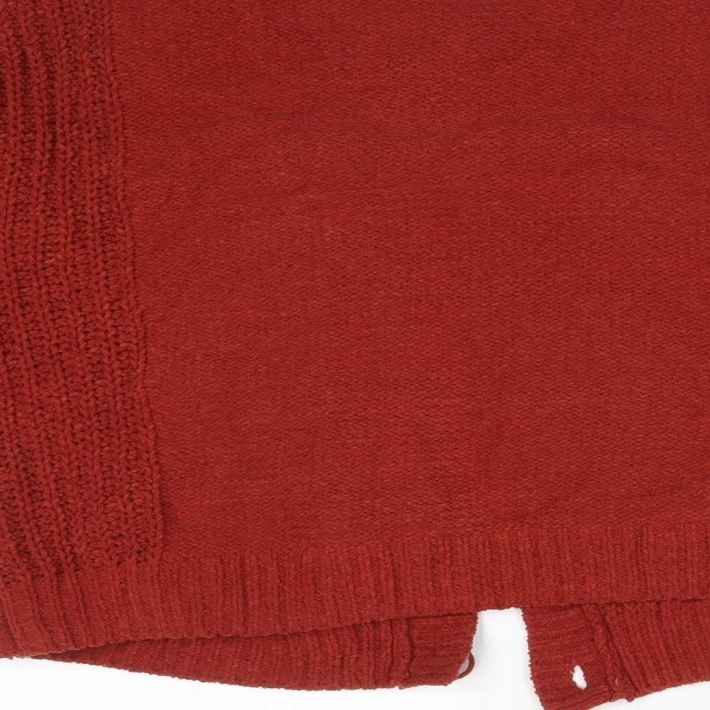 Primark Womens Brown Round Neck Striped Polyester Cardigan Jumper Size S