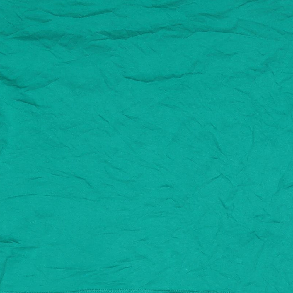 Womens UK Size XS Bershka Green Basic T-Shirt