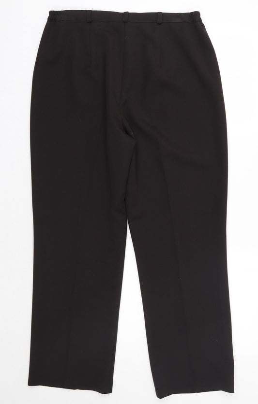 Womens UK Size 16 Annabelle Regular Fit Dress Pants Brown Trousers
