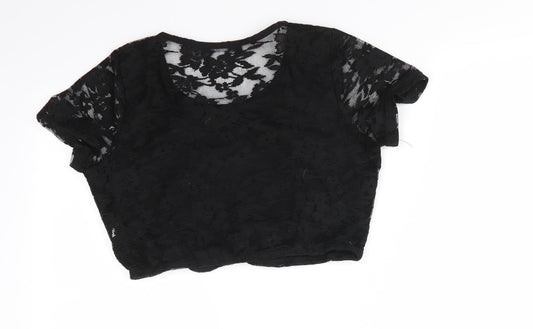 Womens UK Size 10 Atmosphere Black Basic Blouse