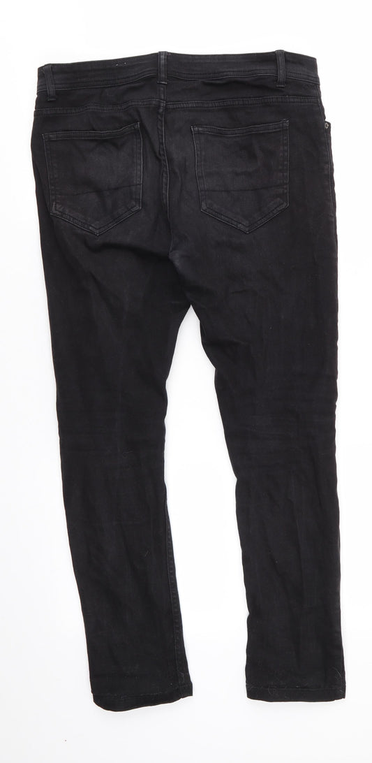 Denim Co Mens Black Cotton Skinny Jeans Size 32 in L27 in Regular