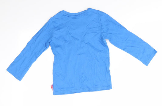 Disney Pixar Boys Blue Solid Cotton Pyjama Top Size 4-5 Years - It's Hero Time