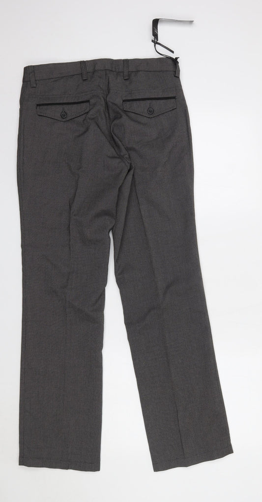 Womens UK Size 30 NEXT Regular Fit Dress Pants Grey Trousers