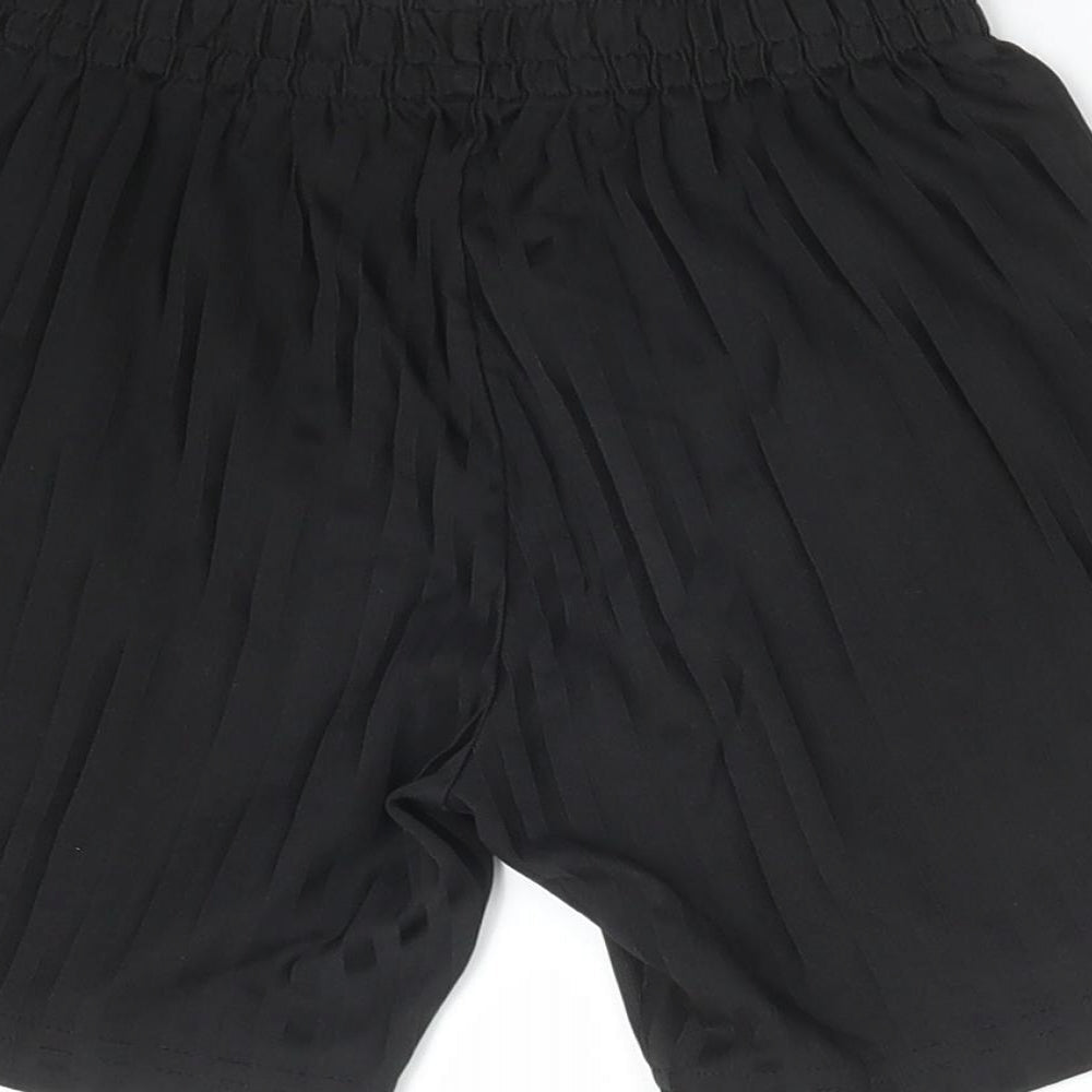 F&F Boys Black Striped Polyester Sweat Shorts Size 7-8 Years Regular - SCHOOL