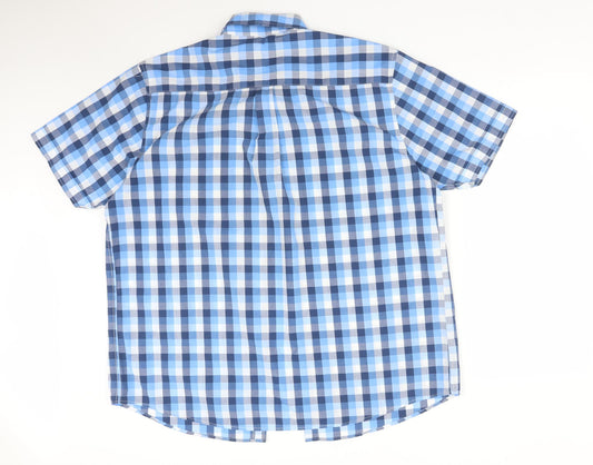 Mens UK Size XL JACK VALLEY Multicoloured Button-Up Short Sleeve Casual Shirt