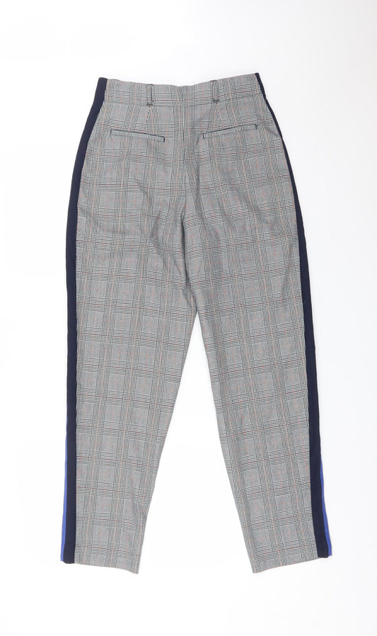 Topshop Womens Multicoloured Check Polyester Dress Pants Trousers Size 6 L28 in Regular