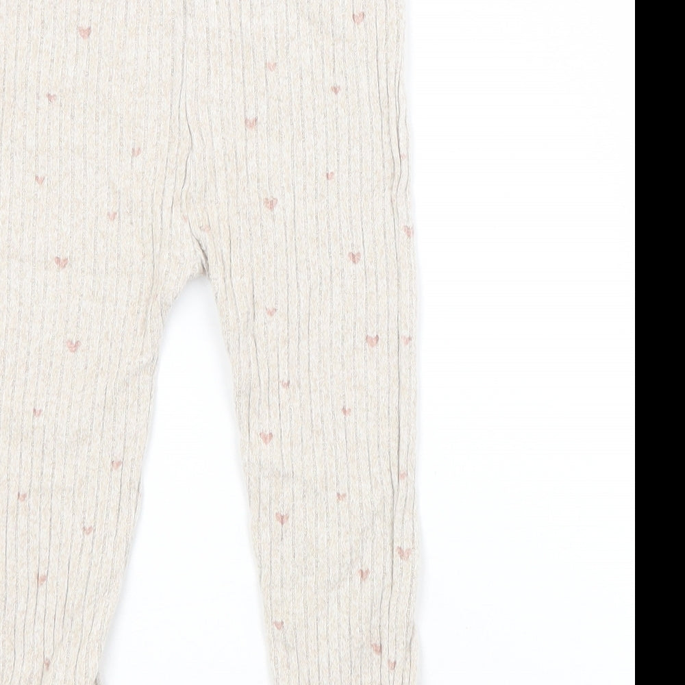 George Girls Beige Sweatpants Trousers Size 12-18 Months