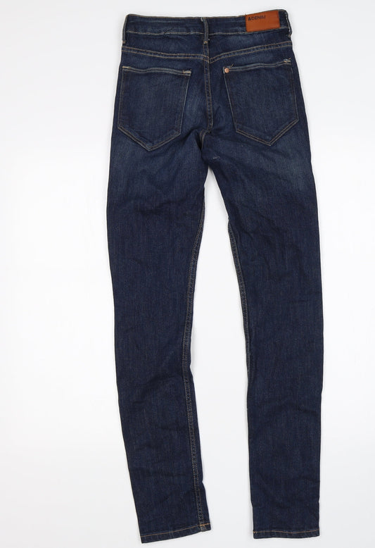 H&M Womens Blue Cotton Skinny Jeans Size 26 in L30 in Regular