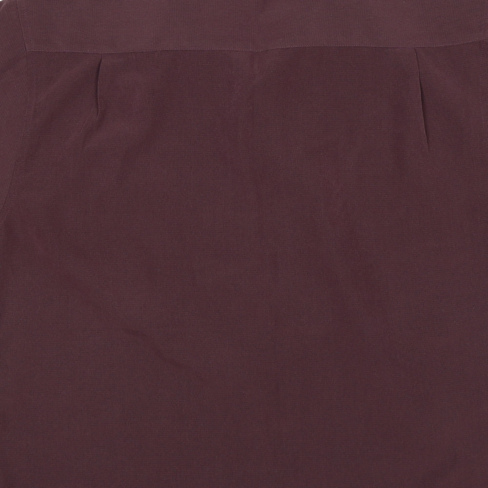 Mens UK Size M Matalan Purple Button-Up Short Sleeve Casual Shirt