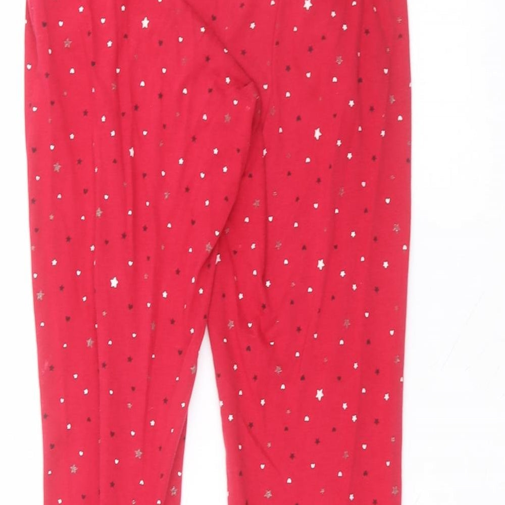 Womens UK Size XS Preworn Regular Fit Sweatpants Red Trousers