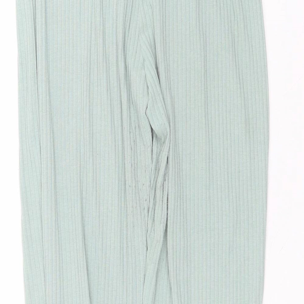 Womens UK Size L New Look Regular Fit Green Trousers