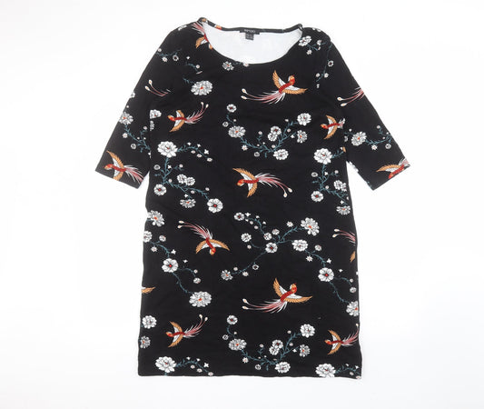 Additional front view of ESMARA women’s black viscose a-line, size M, round neck