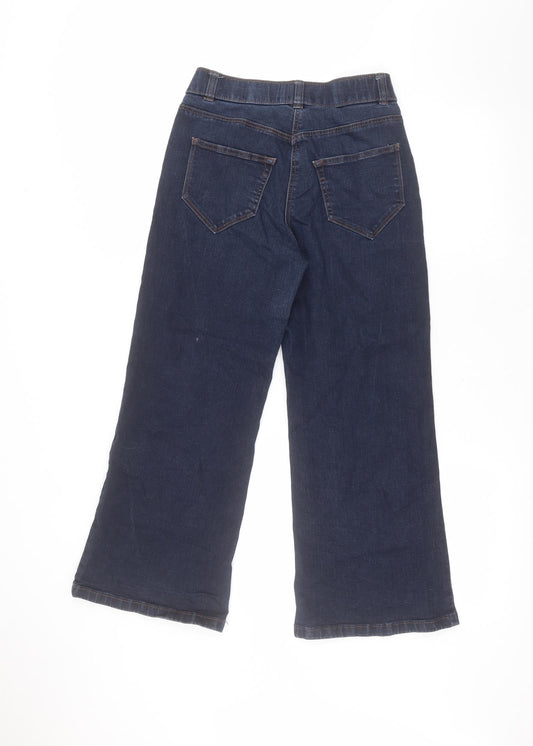 Simply Be Womens Blue  Cotton Straight Jeans Size 10 L25 in Regular