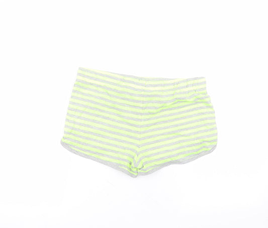 Atmosphere Womens Yellow Striped Cotton Hot Pants Shorts Size 12 Regular