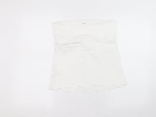 Matalan Womens White Cotton Basic Blouse Size 14 Off the Shoulder