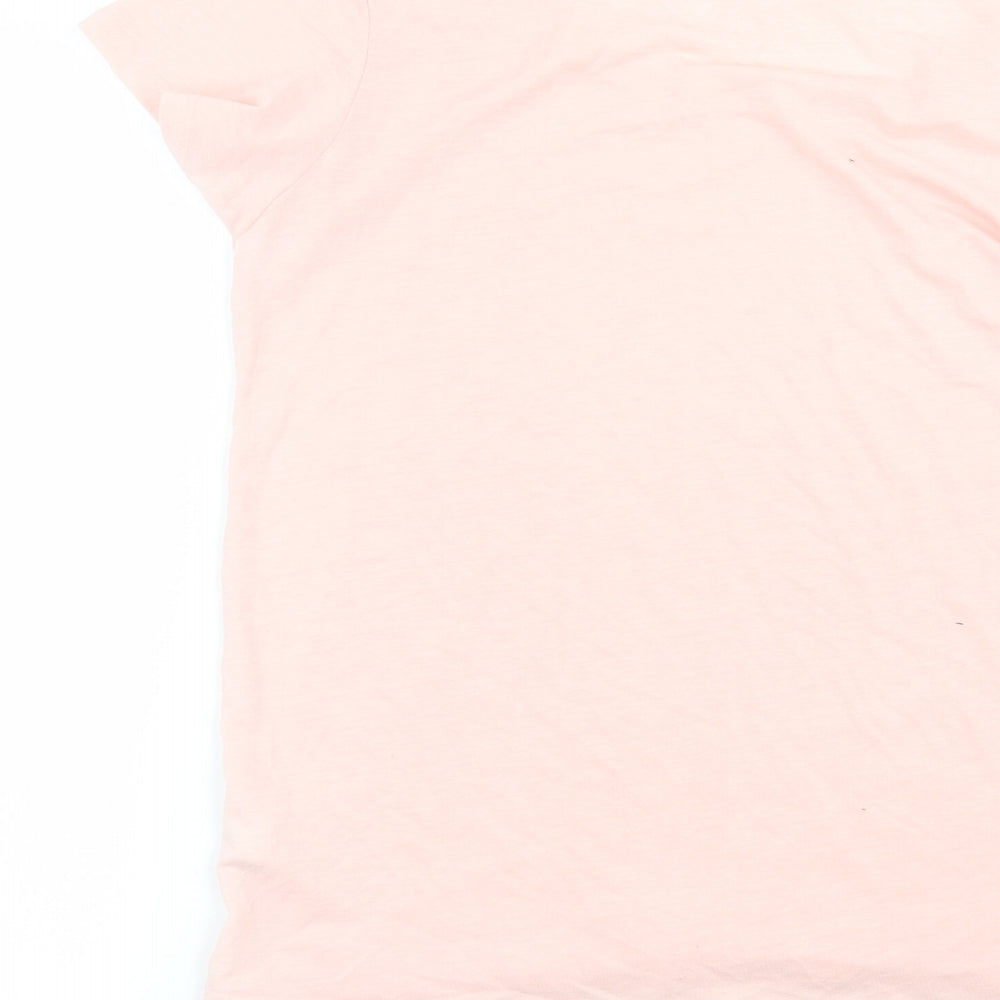 Primark Womens Pink Cotton Basic T-Shirt Size M Round Neck