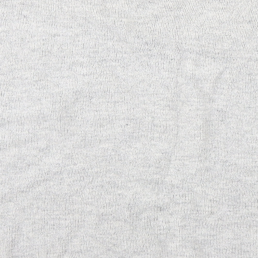 H&M Mens Grey V-Neck Cotton Pullover Jumper Size M