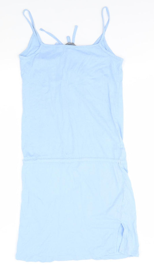 South Womens Blue Cotton Pencil Dress Size 10 Halter