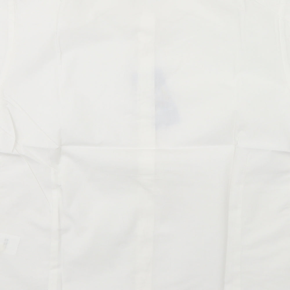 Womens UK Size 8 Premier White Basic Button-Up