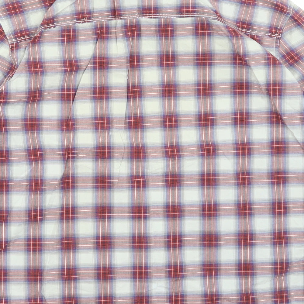 Red Herring Mens Red Plaid Cotton Button-Up Size XL Collared