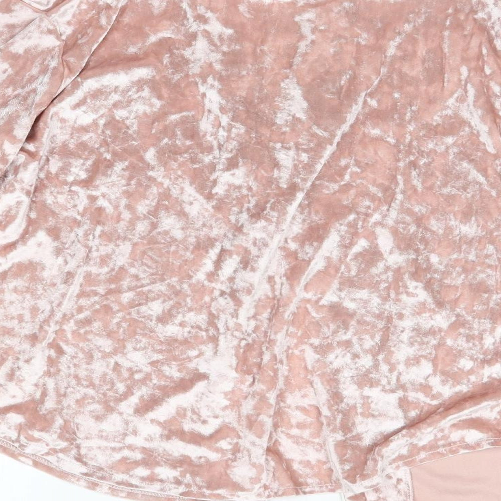 Ladies Originals Womens Pink Solid Polyester Top Pyjama Top Size 12
