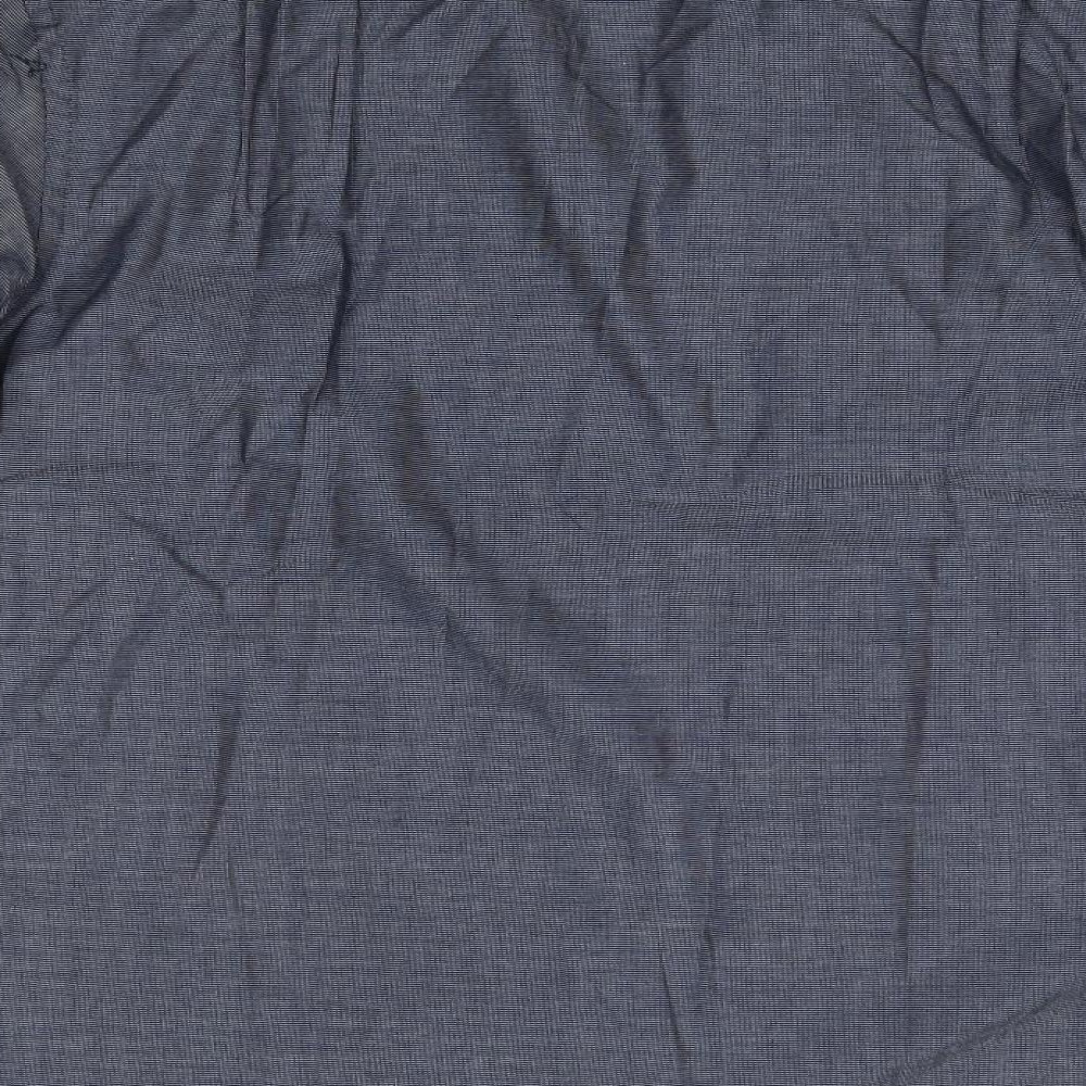 George Mens Grey Polyester Dress Shirt Size 15.5 Collared