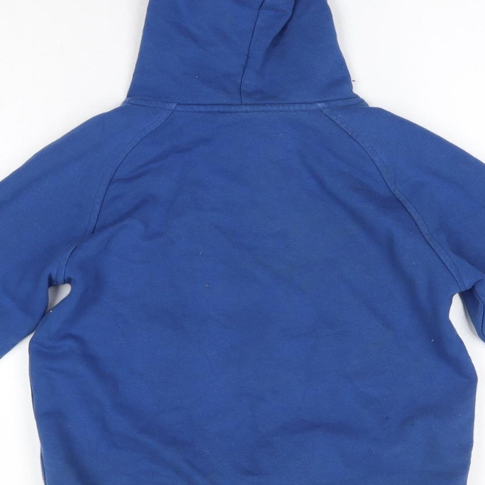 Canterbury Boys Blue Cotton Pullover Hoodie Size 8 Years