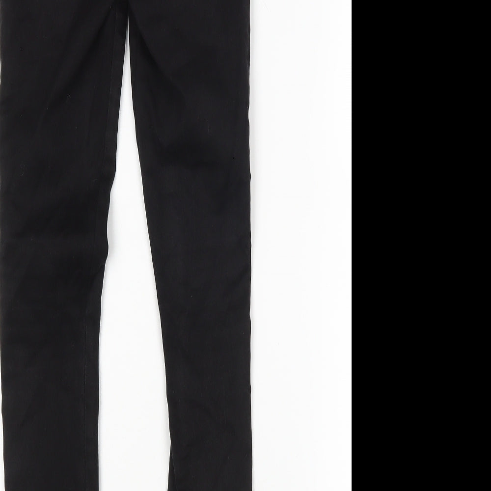 Brand and care label for Only women’s black cotton skinny jeans, size UK 6, 32-inch leg regular
