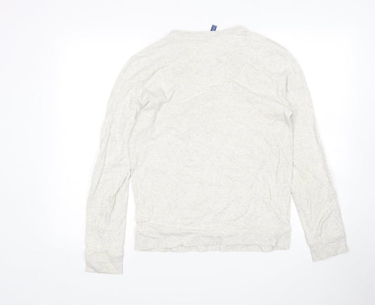 H&M Womens Grey Cotton Pullover Sweatshirt Size S