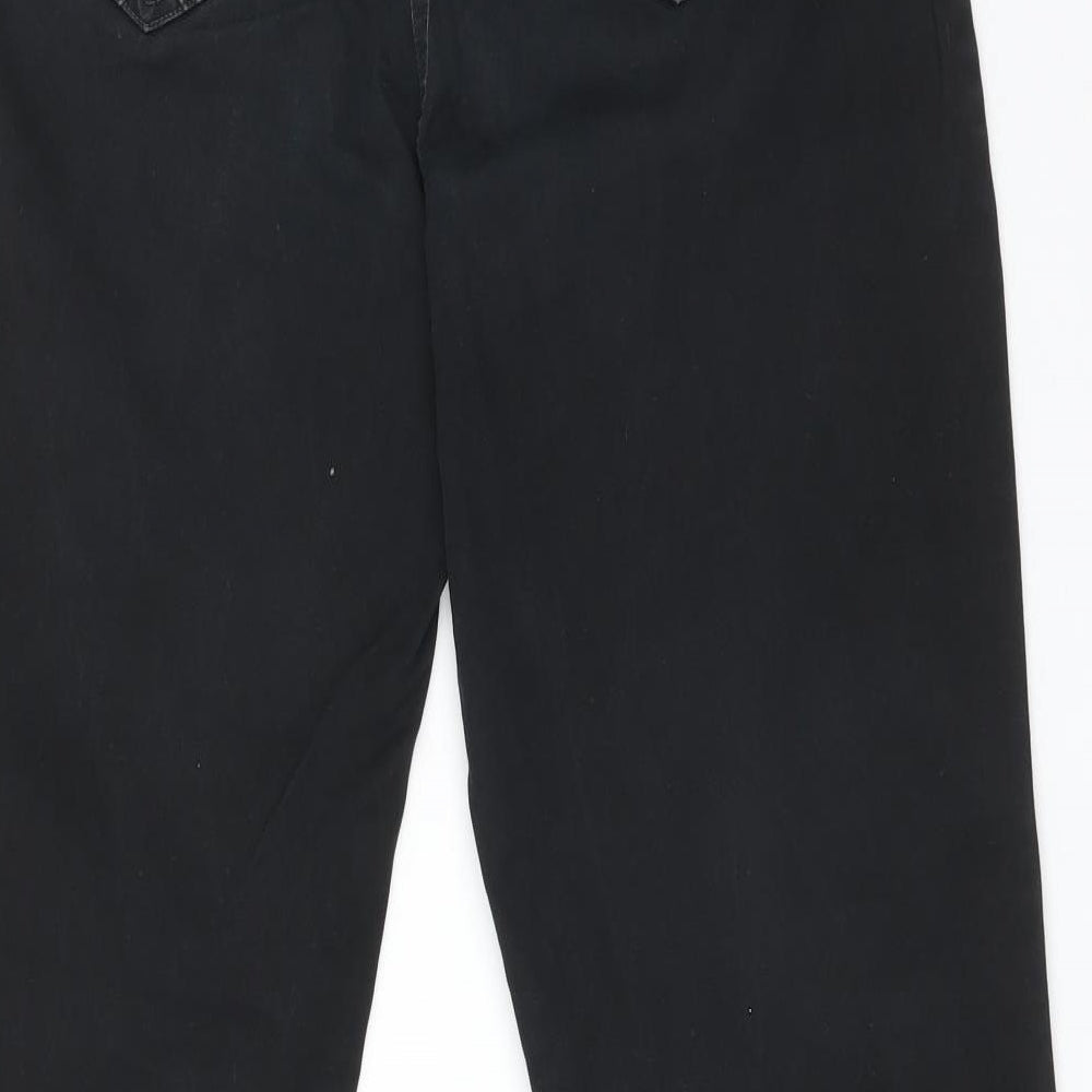 Your Sixth Sense Womens Black Cotton Straight Jeans Size 12 L27 in Regular