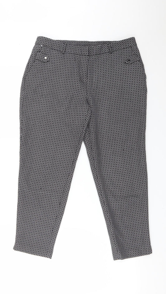 Womens UK Size 10 Dorothy Perkins Regular Fit Dress Pants Multicoloured Trousers